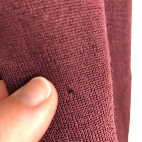 All Saints mens maroon merino wool turtleneck sweater size Extra Large XL - Picture 11 of 14